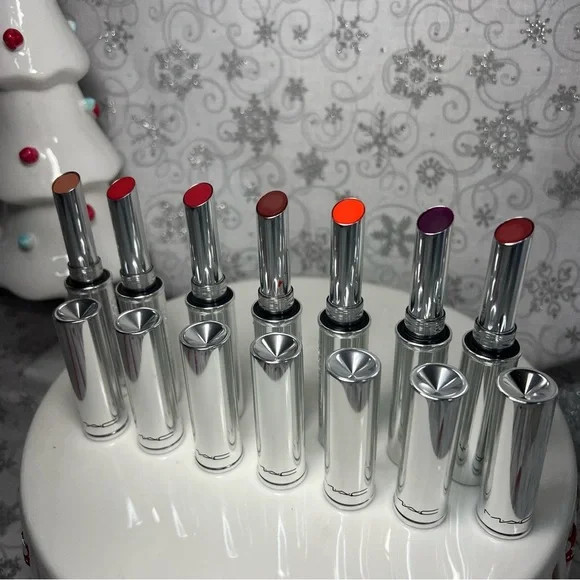 MAC Cosmetics Lock Kiss 24 Hour Lipstick x7 -Gutsy-Renegade-Teaser-Ruby True-Coy - Picture 10 of 12